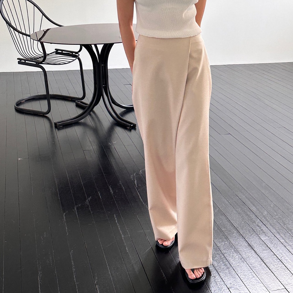 [SSSALE] 언더스탠딩 아몬드 팬츠 와이드 <b>랩 pt</b> (4col)