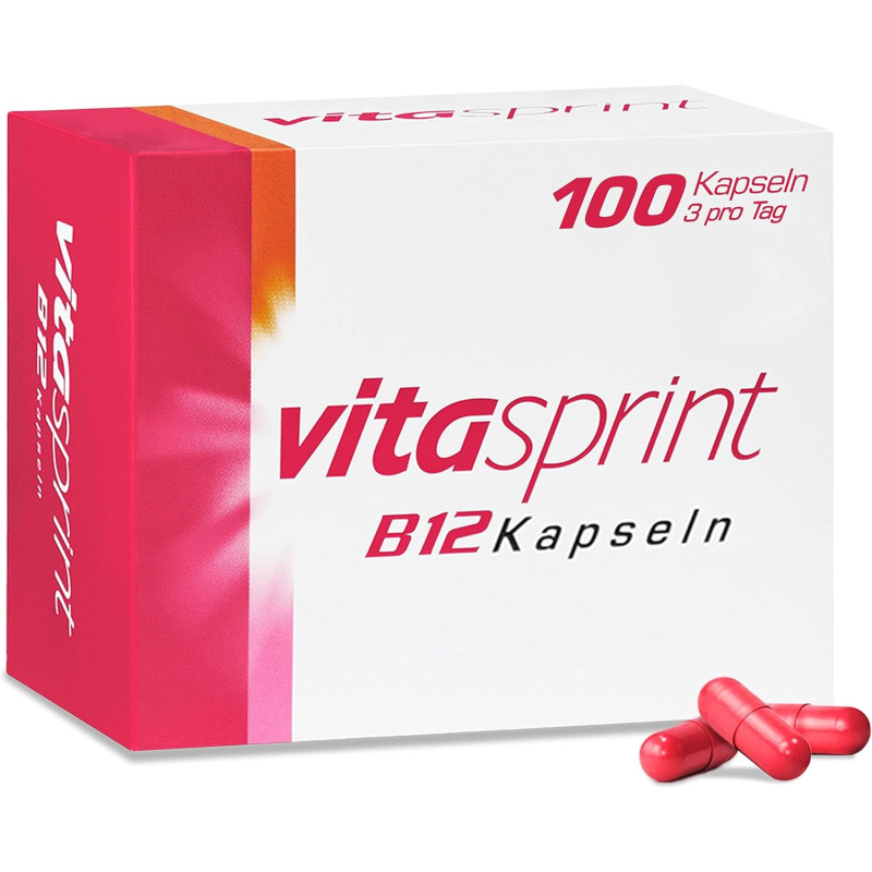 비타스프린트 B12 캡슐 80g 100정 고용량 <b>피로회복</b>에 좋은 비타민 3개월분