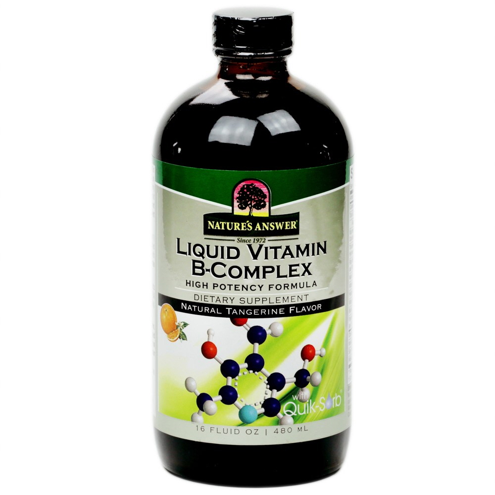 Nature’s Answer <b>리퀴드 비타민 B</b> <b>컴플렉스</b> 탠저린향 480ml 1통