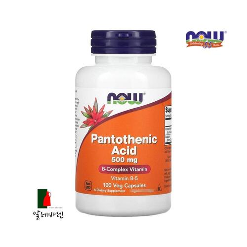 <b>나우푸드 판토텐산</b> 500mg 100베지 캡슐