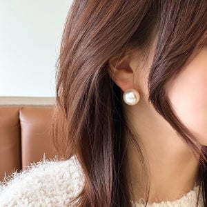 실버925 왕진주 귀걸이 왕 진주 귀걸이 12mm 14mm 16mm