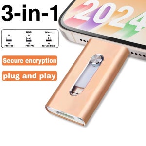 핸드폰/패드/안드로이드/PC용 고속 외장 저장용 USB 플래시 드라이브 3.0 포토스틱 사진 및 비디오 파일을 한 번에 복사할 수 있는 펜