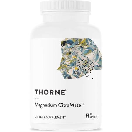 Thorne <b>Magnesium</b> CitraMate 90 캡슐 - <b>구연산</b> 말산염이 포함된 <b>마그네슘</b> 보충제 - 심장, 골격근, 심장, 폐 기능 및 골밀도 지원