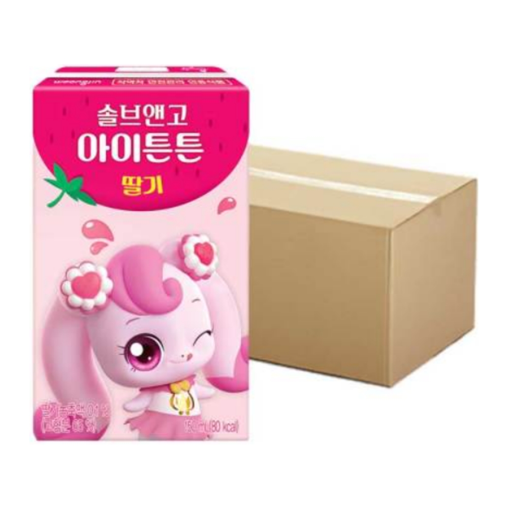 웅진 솔브앤고 아이 튼튼 딸기 150ml (24개) 고칼슘 담백질 영양 음료 대량 구매
