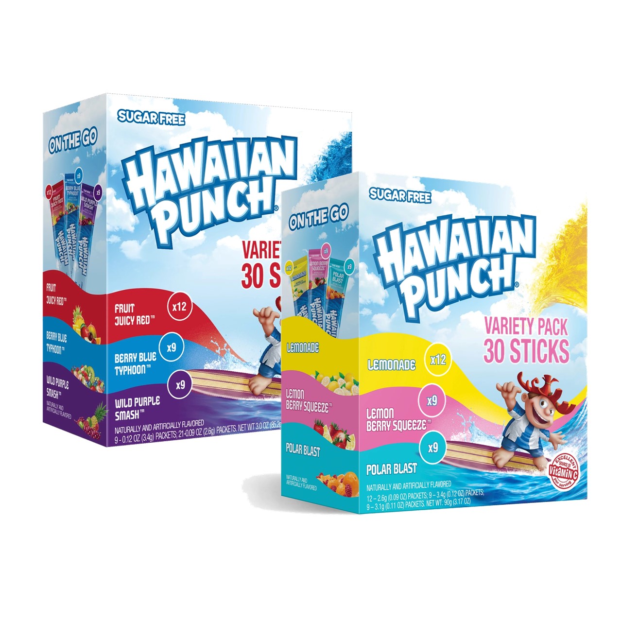 하와이안 펀치 물에 타먹는 무설탕 다이어트 음료 대용량 30개입 2종