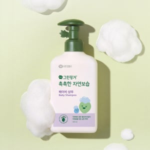 그린핑거 촉촉한 자연보습 샴푸 320mlX1EA / 신생아 베이비 아기 유아 어린이, 순한 저자극 데일리 샴푸