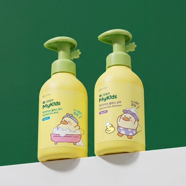 그린핑거 스토어 [2종/3종] 그린핑거 마이키즈 플러스 푸아 샴푸+워시 320ml
