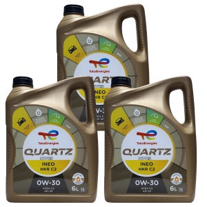토탈 쿼츠 이네오 HKR C2 0W30 6L x 3개 1박스 18L 가솔린 디젤 겸용 100% 합성 엔진오일 (5W30 대체시 연비개선)