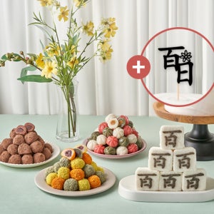 떡보의하루 실속백일상차림 2호 백일떡 백설기 수수경단 떡주문