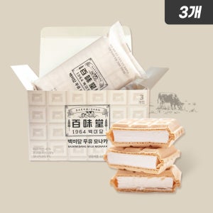 [냉동] 백미당 우유 모나카 아이스크림 420mL (140mL X 3개입)