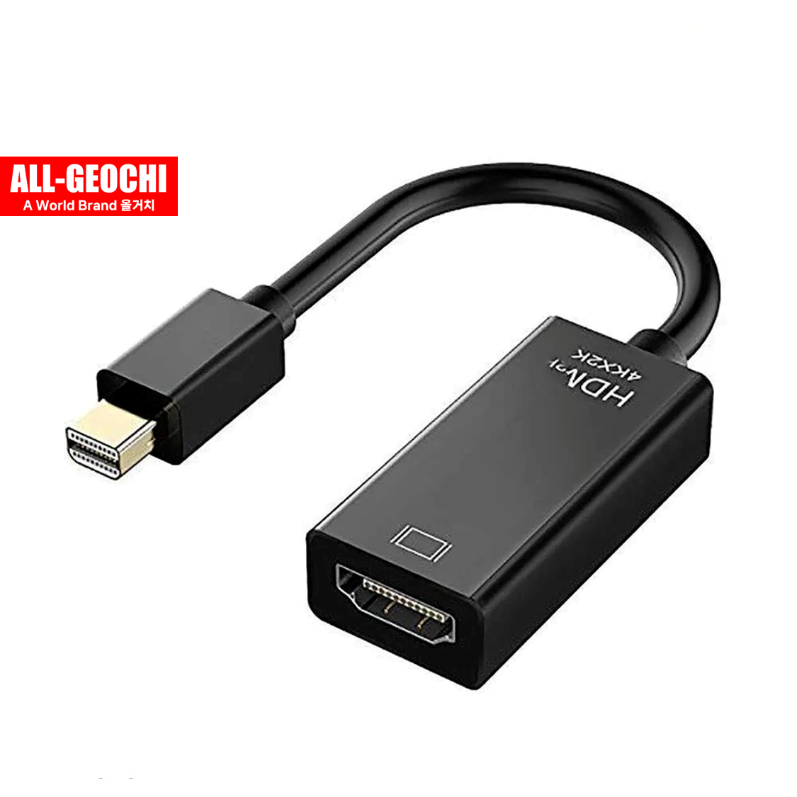 MINI DP to HDMI 젠더 컨버터 케이블 FHD 60Hz UHD 썬더볼트 블랙
