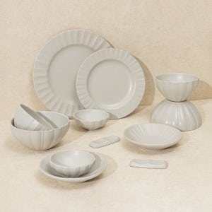 윤도자기 릴리 2인 그릇세트 12P 신혼식기