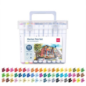 델리 DELI 삼각 트윈 마카펜 60색 /E70803-60