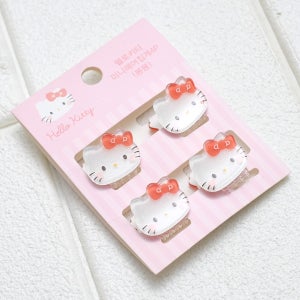 산리오 키티 미니 집게핀 (4개가 1세트) 헤어핀 머리핀