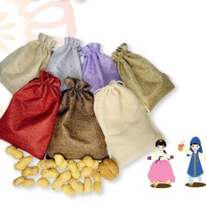 정월대보름 부럼 세트 유치원 어린이집 선물 회사 복지관 교회 구내식당 복주머니 땅콩 급식