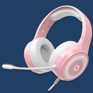 어학용 수강용 헤드폰 게임용 노트북 헤드셋 귀 안아픈 헤드셋 핑크