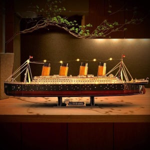 큐빅펀 타이타닉 3D LED 프라모델 빌딩 플레이세트 피규어 굿즈 88cm 홈데코