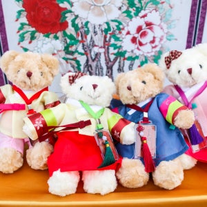 한복인형 한국기념품 전통 외국인선물 결혼기념 민속 전통곰인형 K-선물