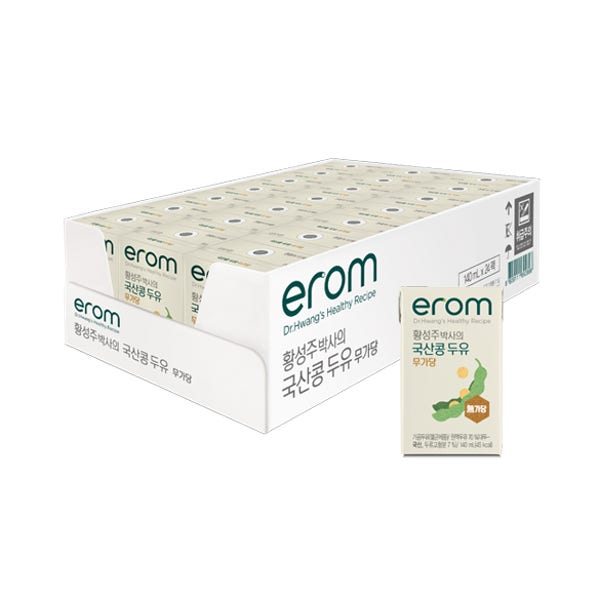 [슈퍼적립] 이롬 황성주 박사의 국산콩두유 무가당 140ml x 24입