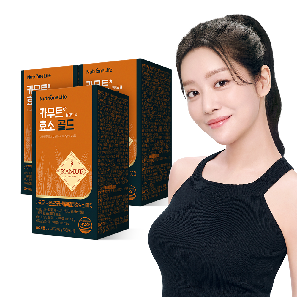 뉴트리원 카무트 <b>효소</b> 골드 카뮤트 가루 분말 30포, 3개