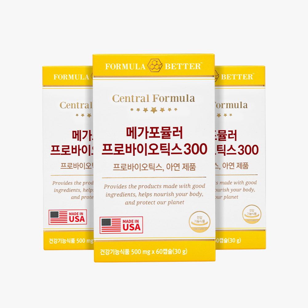 메가포뮬러 유산균 프로바이오틱스 100억CFU 60캡슐 3박스
