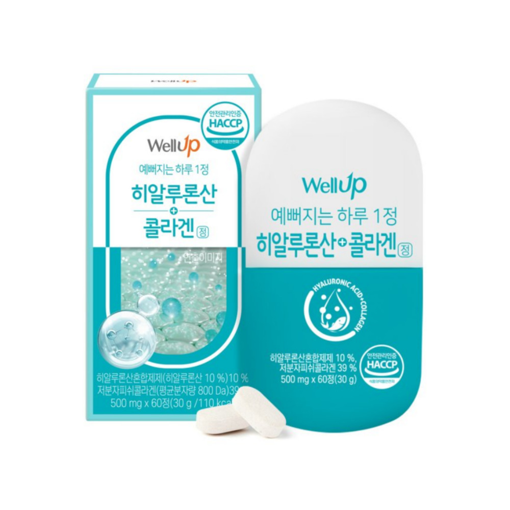 <b>RAWEL</b> <b>로엘</b> 히알루론산 <b>콜라겐정</b> 500mg x 60정 x 2개