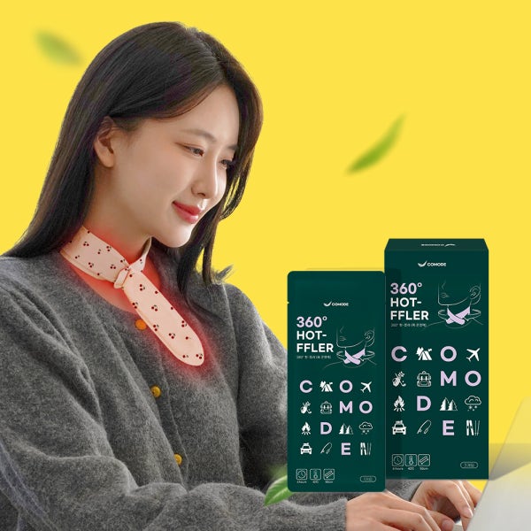코모디 360도 핫플러 목찜질 목핫팩 온열목마스크 넥워머 6개입15/30/60