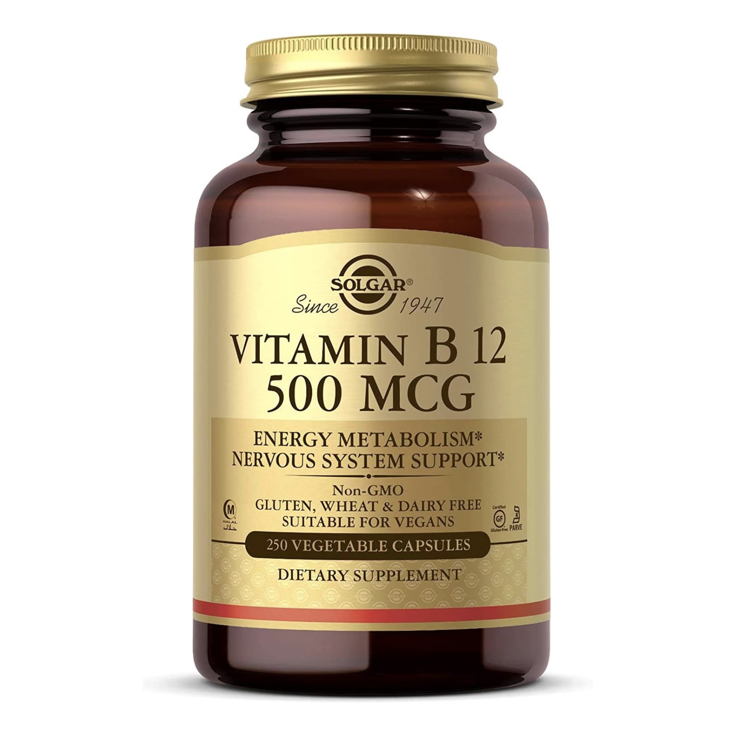 솔가 <b>비타민</b>B12 500<b>mcg</b> 250베지<b>캡슐</b> <b>비타민</b>B군 Solgar Vitamin B12