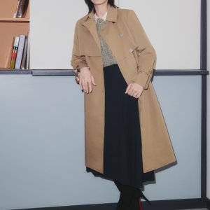 23FW 여성 [피어로즈] 더블 벨티드 롱 트렌치코트 LFCAN901 BE 결혼식 하객룩