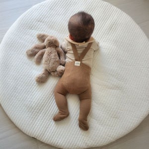 남달라 누빔 신생아 아기 원형러그 놀이매트 아기체육관 러그 (순면 100수,미끄럼방지)