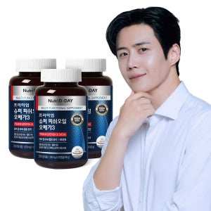 뉴트리디데이 프리미엄 슈퍼 피쉬오일 오메가3 3병 18개월분 총540캡슐