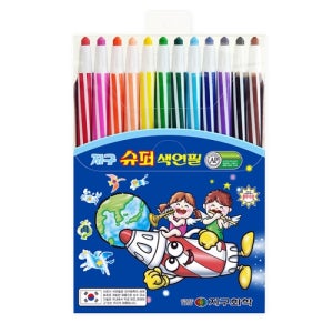 지구화학 글라스메이트 슈퍼 샤프식 색연필 12색