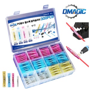 PG 방수 압착 슬리브 열 수축튜브 300P 세트 압착 전선 배선 커넥터