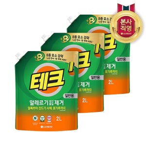 테크 진드기 알레르기 원인 제거 액체세제 일반 리필 2L 3개