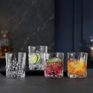 독일 나흐트만 스컬프쳐 언더락 365ml 4P 세트 온더락 양주잔 위스키잔