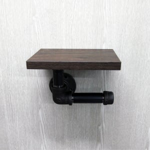 빈티지 휴지걸이 파이프 벽 선반 다용도 미니 선반