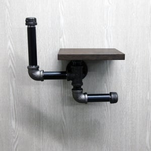 빈티지 수직 휴지걸이 파이프 벽 선반 다용도 미니 선반