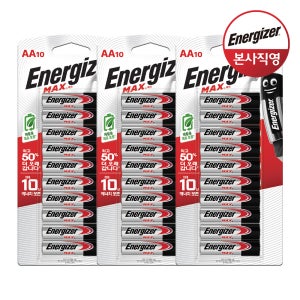 에너자이저 알카라인 맥스 건전지 AA 10입x3개