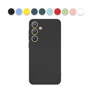 파스텔 10색 풀커버 젤리 케이스 블랙, 갤럭시S23 FE