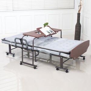 라꾸라꾸 이동식 공간활용 접이식 폴딩베드 등받이 전동침대 No8G 침대테이블 포함