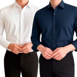 레디핏 남자 사방스판 구김없는 링클프리 블랙 네이비 그레이 긴팔 반팔 와이셔츠