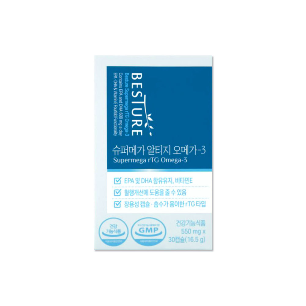 베스처 슈퍼 메가 알티지 <b>오메가3</b> 550mg 30캡슐