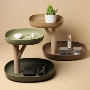 퀄리디자인 데스크테리어 트레이 트리바이브 책상정리 다용도 2단 미니 선반 세트