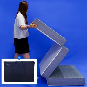 탄탄한 나혼자살림 국산 원룸 3단 접이식 매트리스 침대 바닥 토퍼 1인용 손님용 15cm, SS(슈퍼싱글)1100