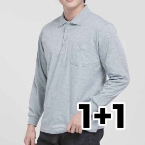 1+1 베이직 30수 카라 긴팔 티셔츠 회사 작업복 유니폼 단체 일상복