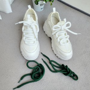 굽높은 스판 소가죽 키높이 스니커즈 운동화 어글리슈즈 7.5cm