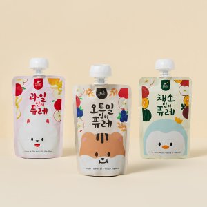 리틀스푼 국내산 아기퓨레 3종 (과일+채소+오트밀)