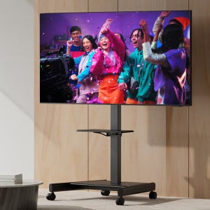 전동식 높이조절 피벗 이동식 티비스탠드 모니터거치대 tv스탠드 55인치 65인치 75인치