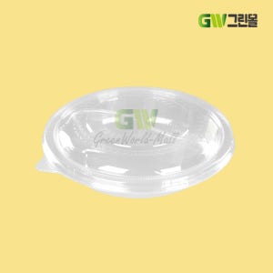 원형 반찬 샐러드 용기 DS-378 160파이 2칸 150개 투명 / DS