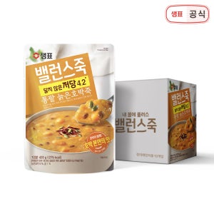 [정기구독] 샘표 밸런스죽 통팥 늙은호박죽 420g 12개